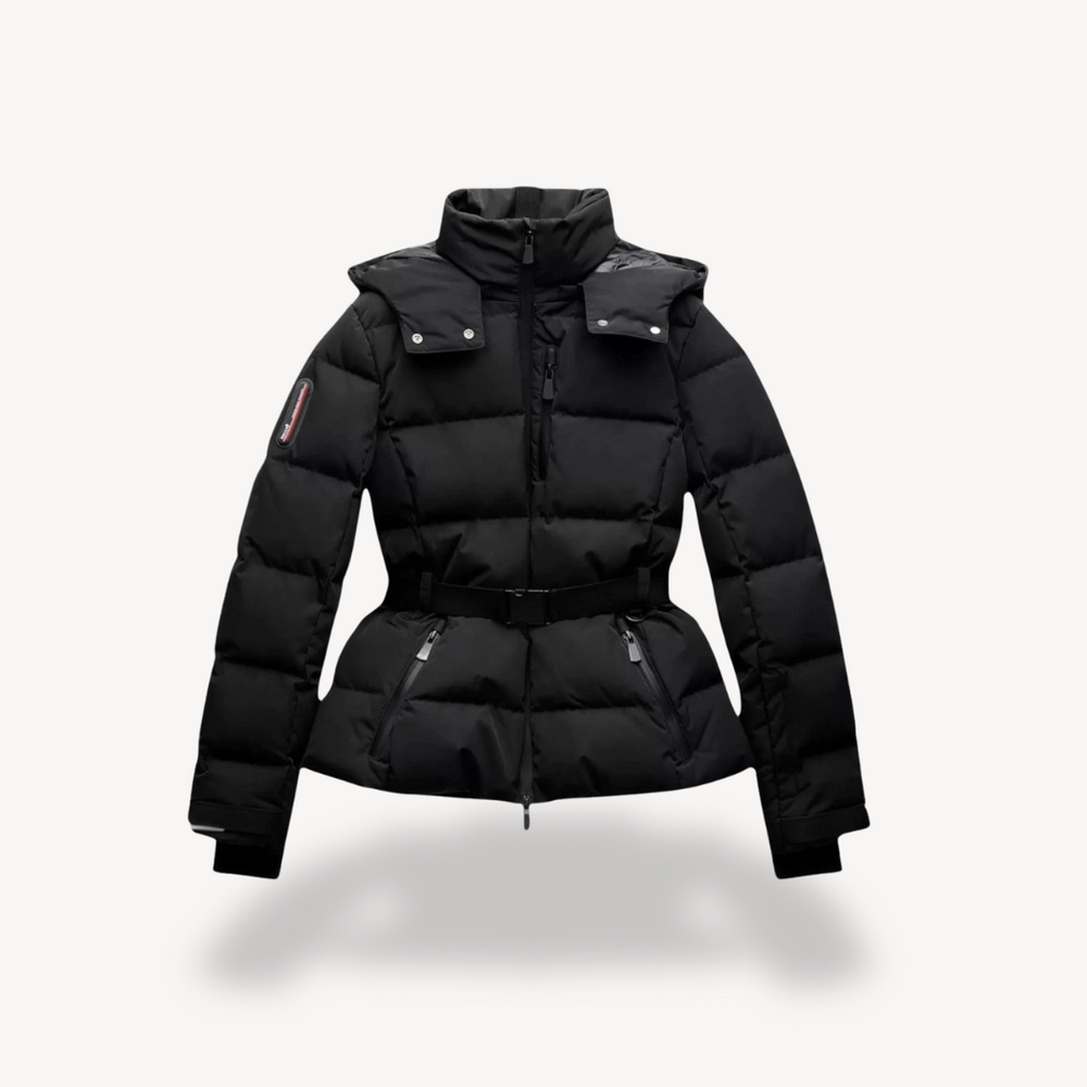 Women’s Arctic Luxe Belted Puffer Jacket - Warm Long-Sleeve Coat