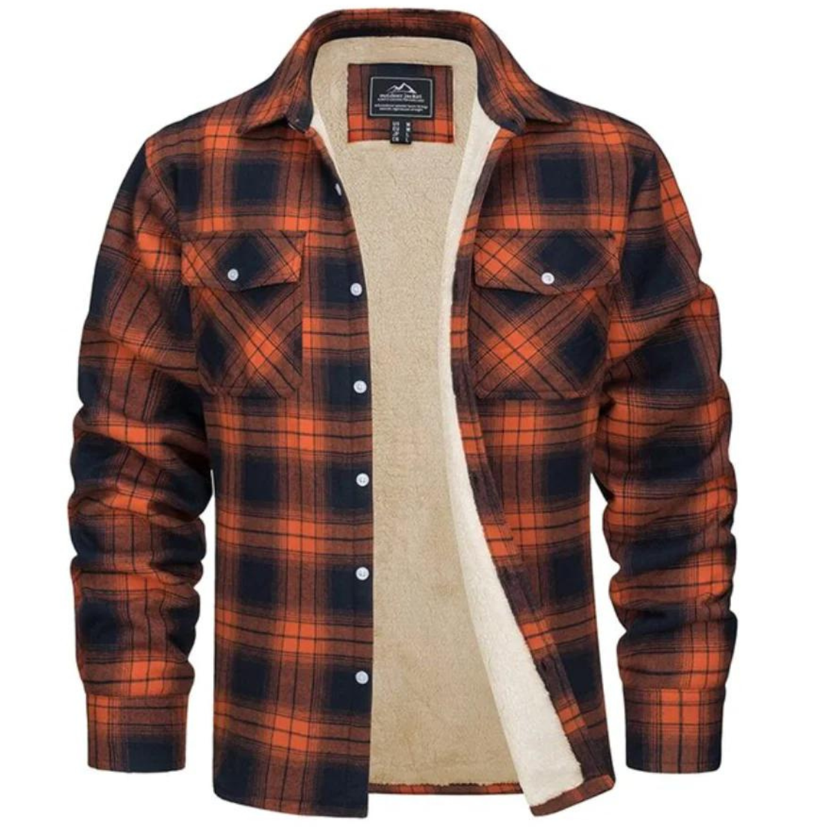 Men’s Sherpa-Lined Plaid Shirt Jacket