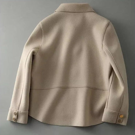 Women’s Minimalist Button-Up Short Jacket - Elegant Everyday Outerwear