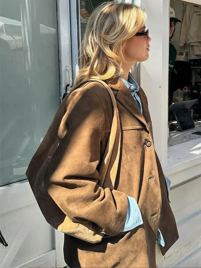 Women’s Oversized Button-Up Winter Jacket
