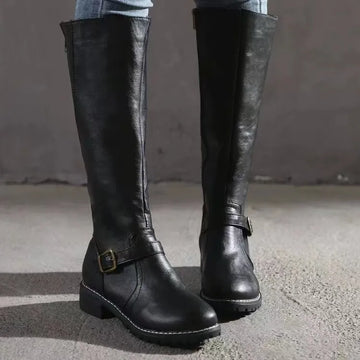Women’s Rowan Knee-High Riding Boots - Classic Everyday Leather Look