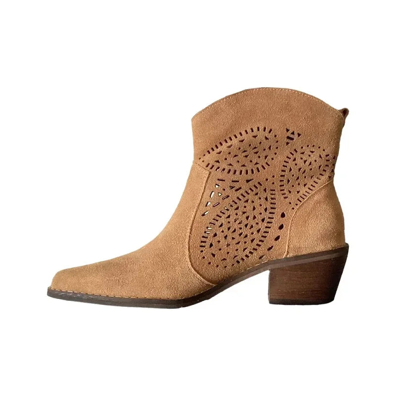 Athena Suede Western Boots