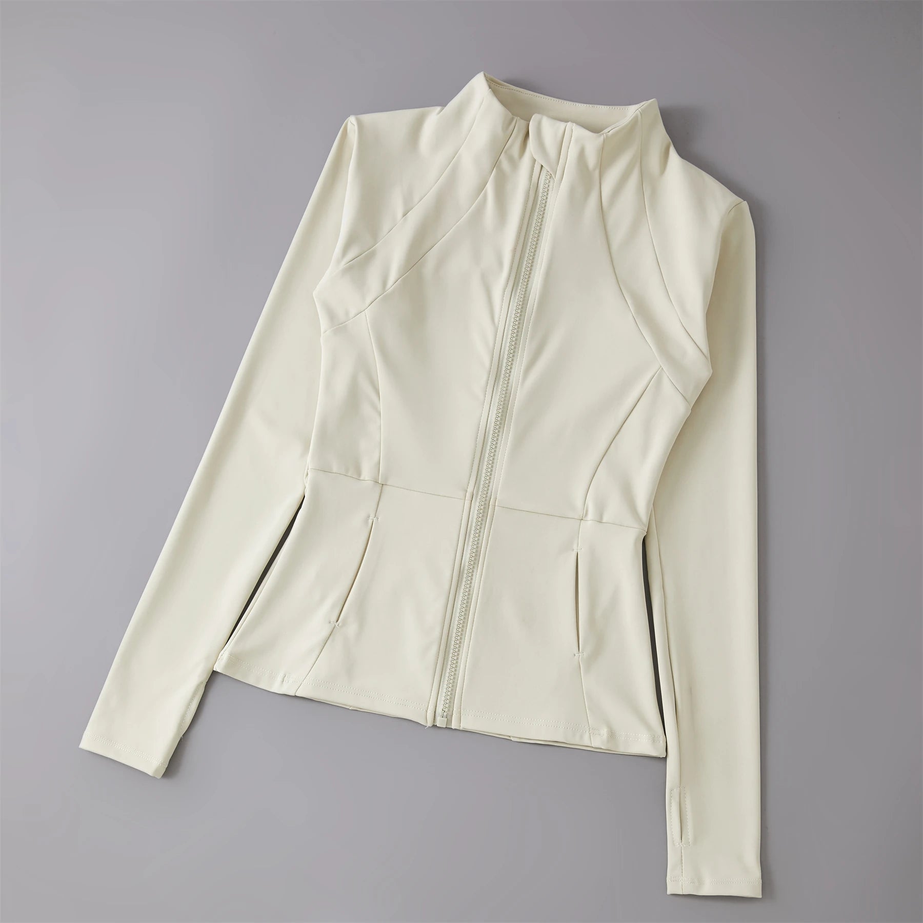 Women’s Slim Fit Contouring Jacket - Full Zip Athletic Top with Thumbholes