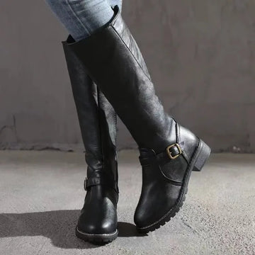 Women’s Rowan Knee-High Riding Boots - Classic Everyday Leather Look