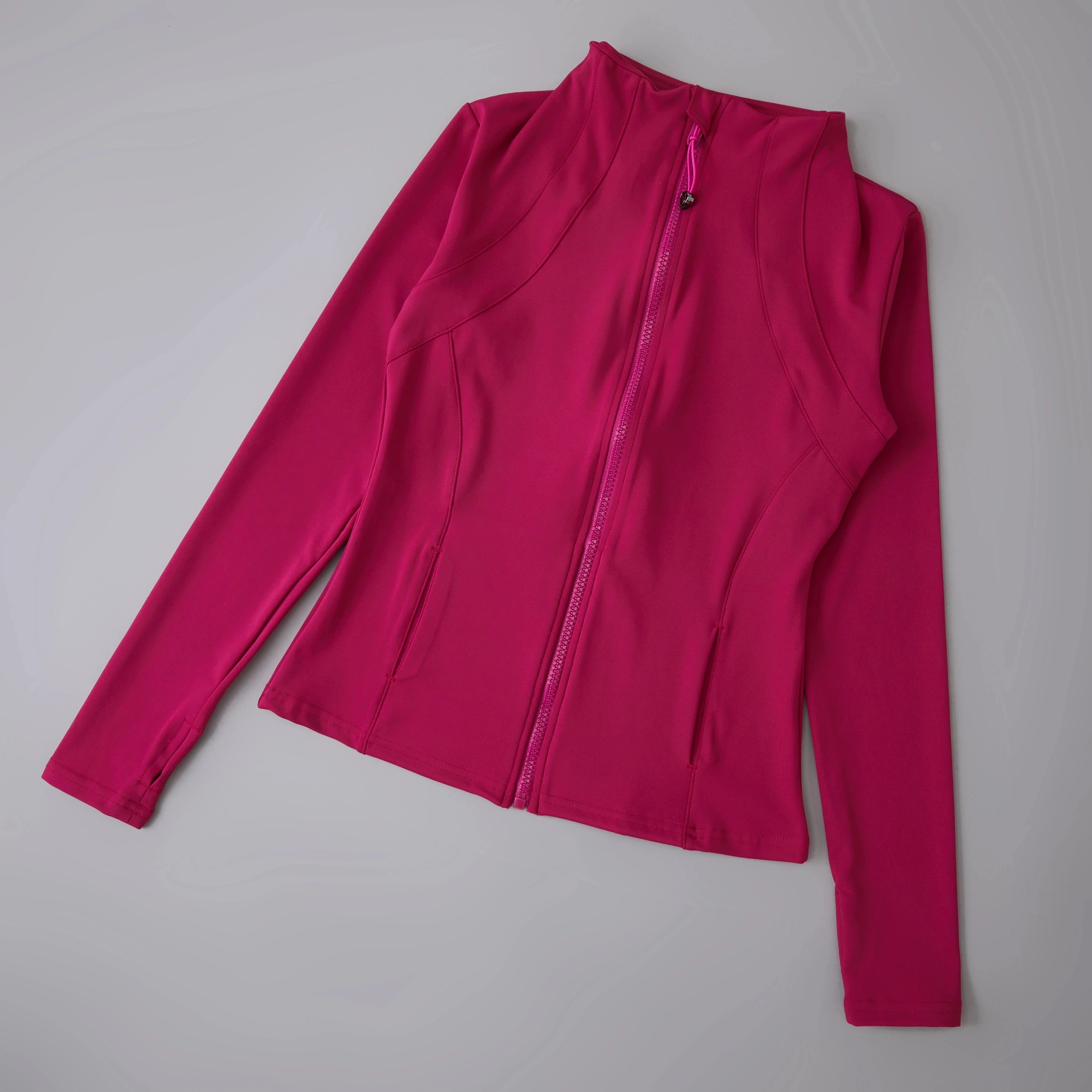 Women’s Slim Fit Contouring Jacket - Full Zip Athletic Top with Thumbholes