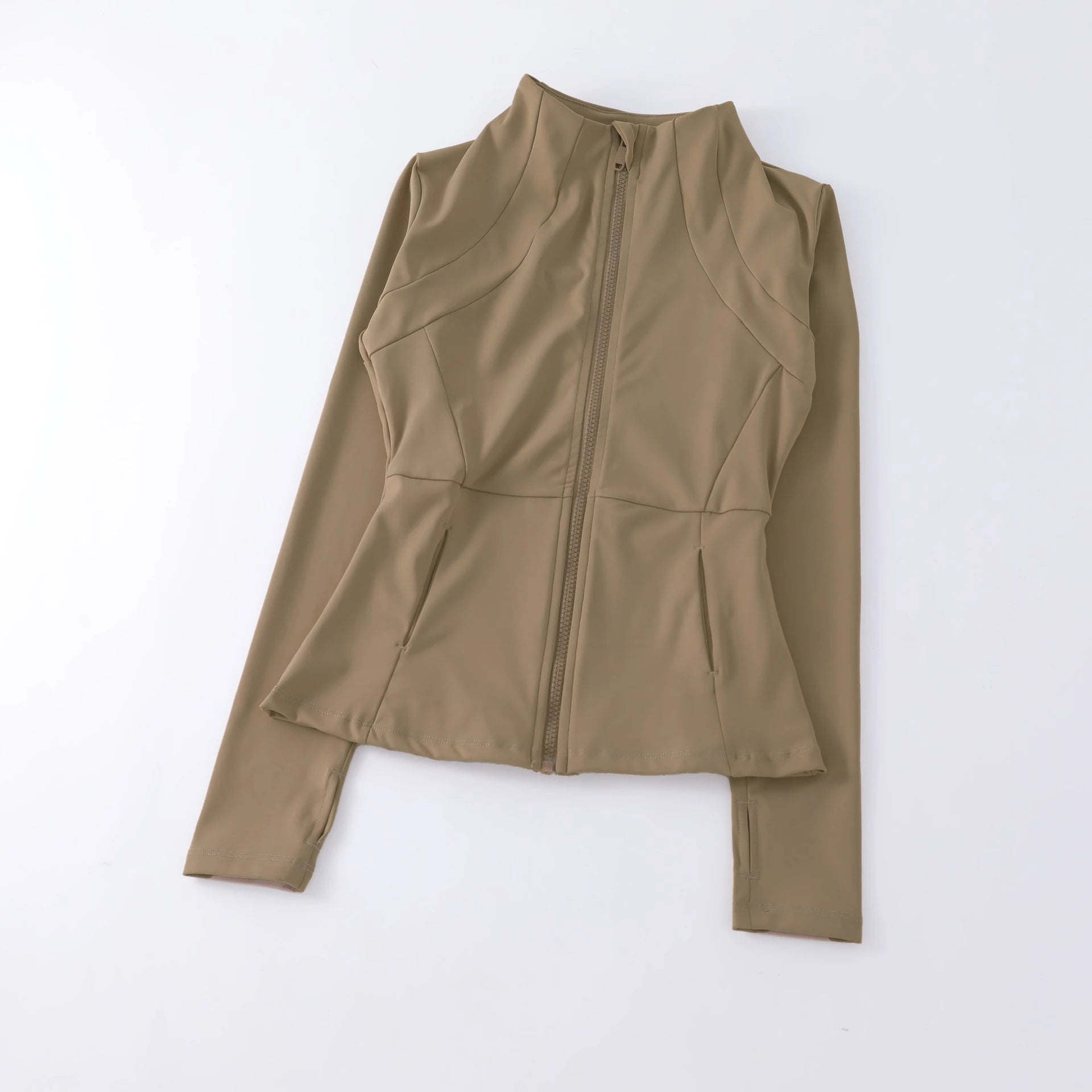 Women’s Slim Fit Contouring Jacket - Full Zip Athletic Top with Thumbholes