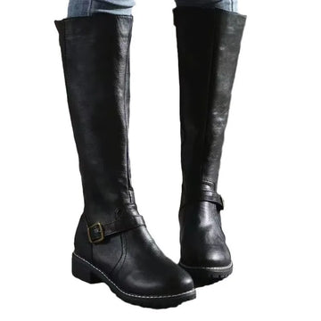 Women’s Rowan Knee-High Riding Boots - Classic Everyday Leather Look
