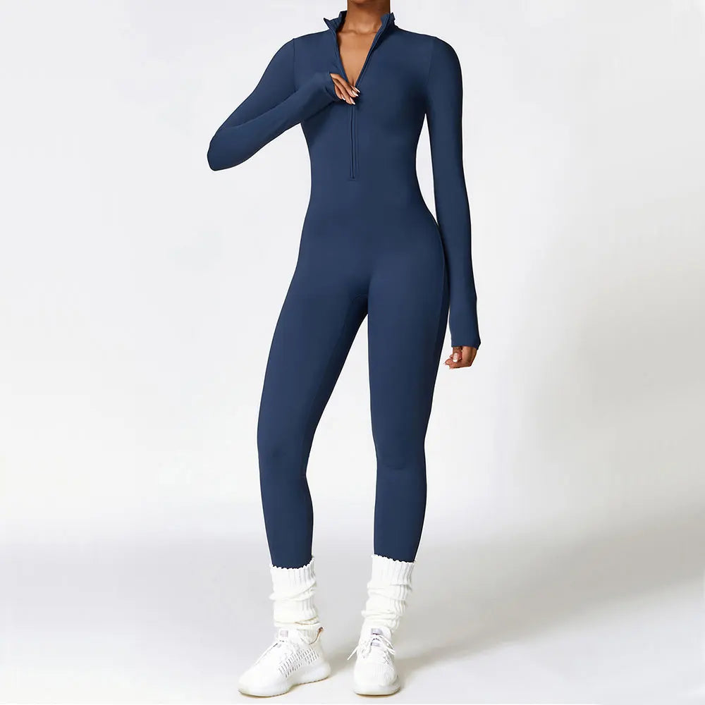 Women's Velvet Yoga Jumpsuit for Fitness and Pilates