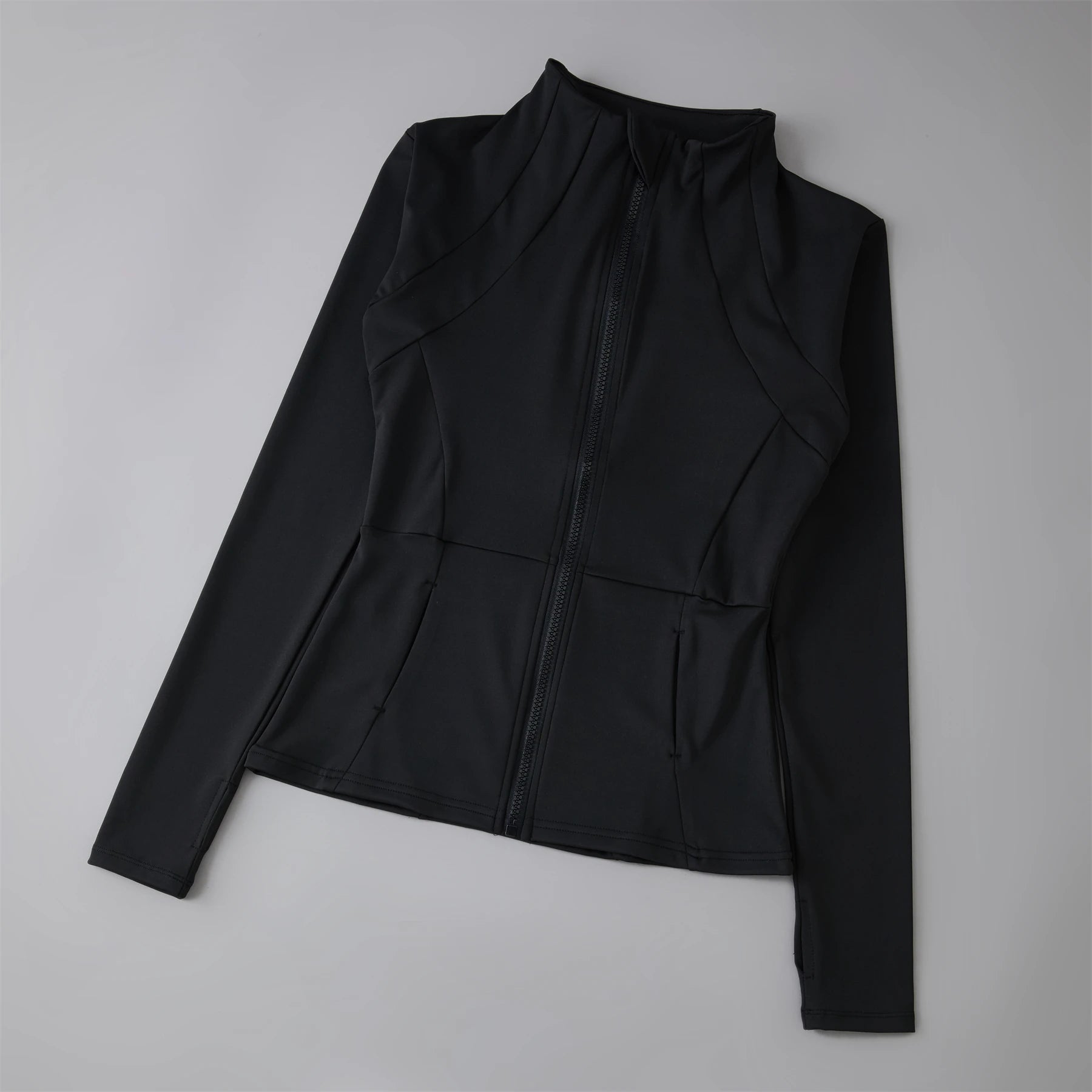 Women’s Slim Fit Contouring Jacket - Full Zip Athletic Top with Thumbholes