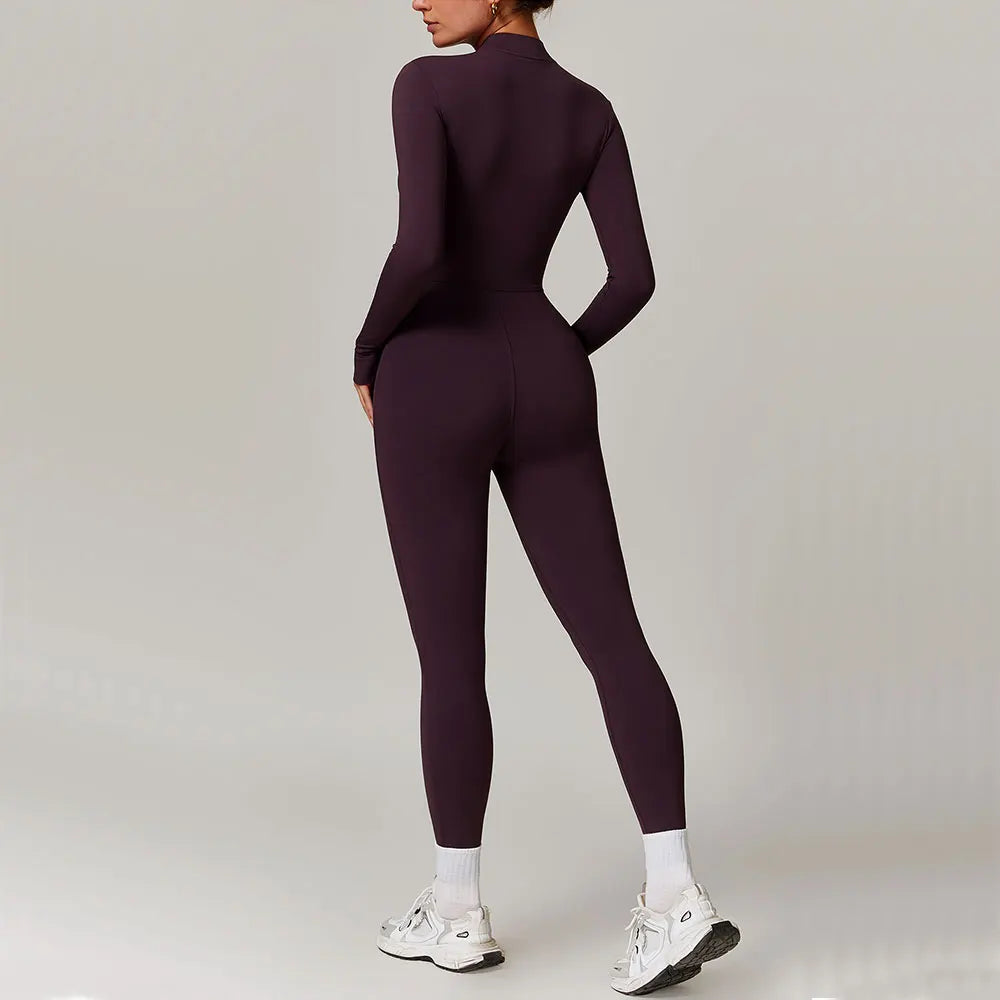 Women's Velvet Yoga Jumpsuit for Fitness and Pilates