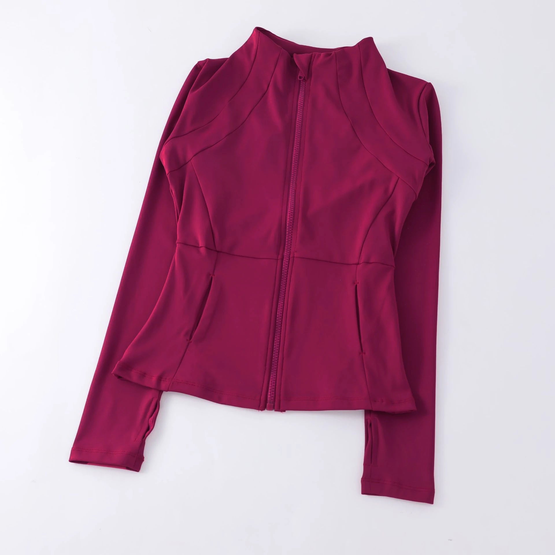 Women’s Slim Fit Contouring Jacket - Full Zip Athletic Top with Thumbholes