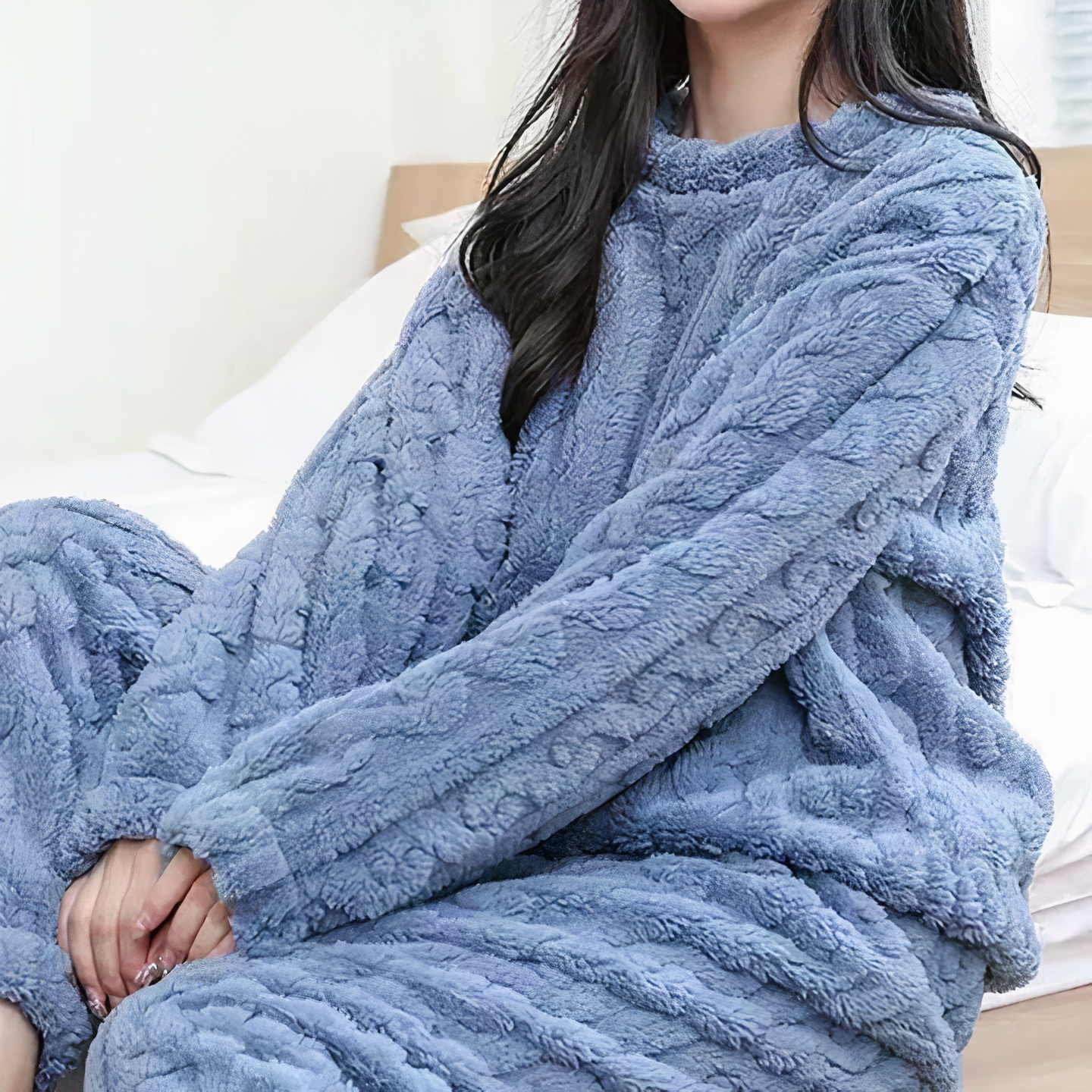 Women’s Fleece Loungewear Set - Long Sleeve Cozy Winter Pajamas