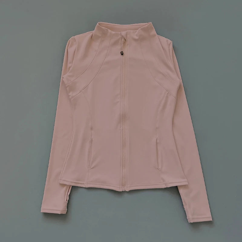Women’s Slim Fit Contouring Jacket - Full Zip Athletic Top with Thumbholes