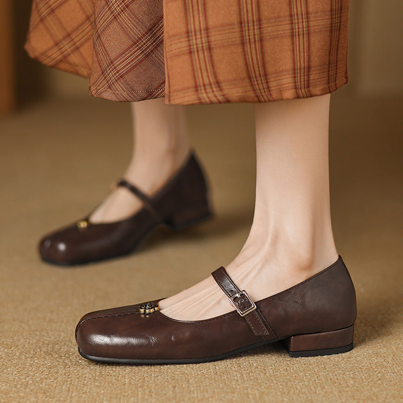 Women's Spring Strap Ballet Flats