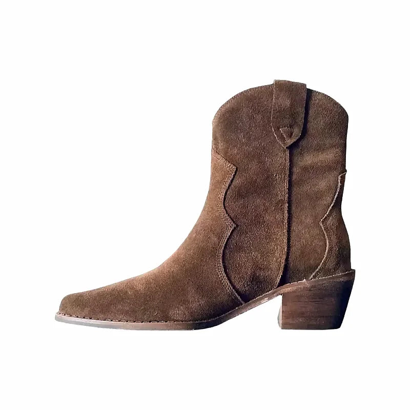Athena Suede Western Boots
