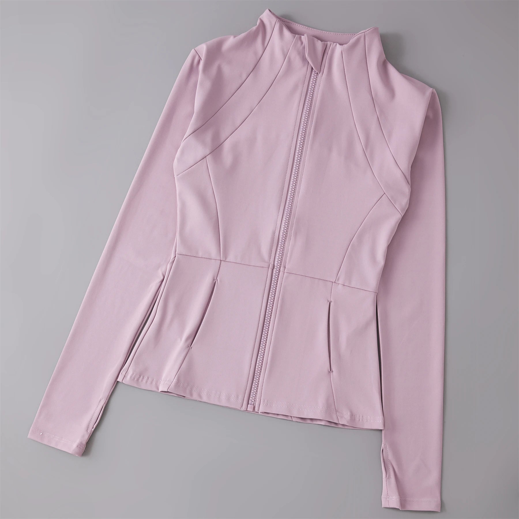 Women’s Slim Fit Contouring Jacket - Full Zip Athletic Top with Thumbholes