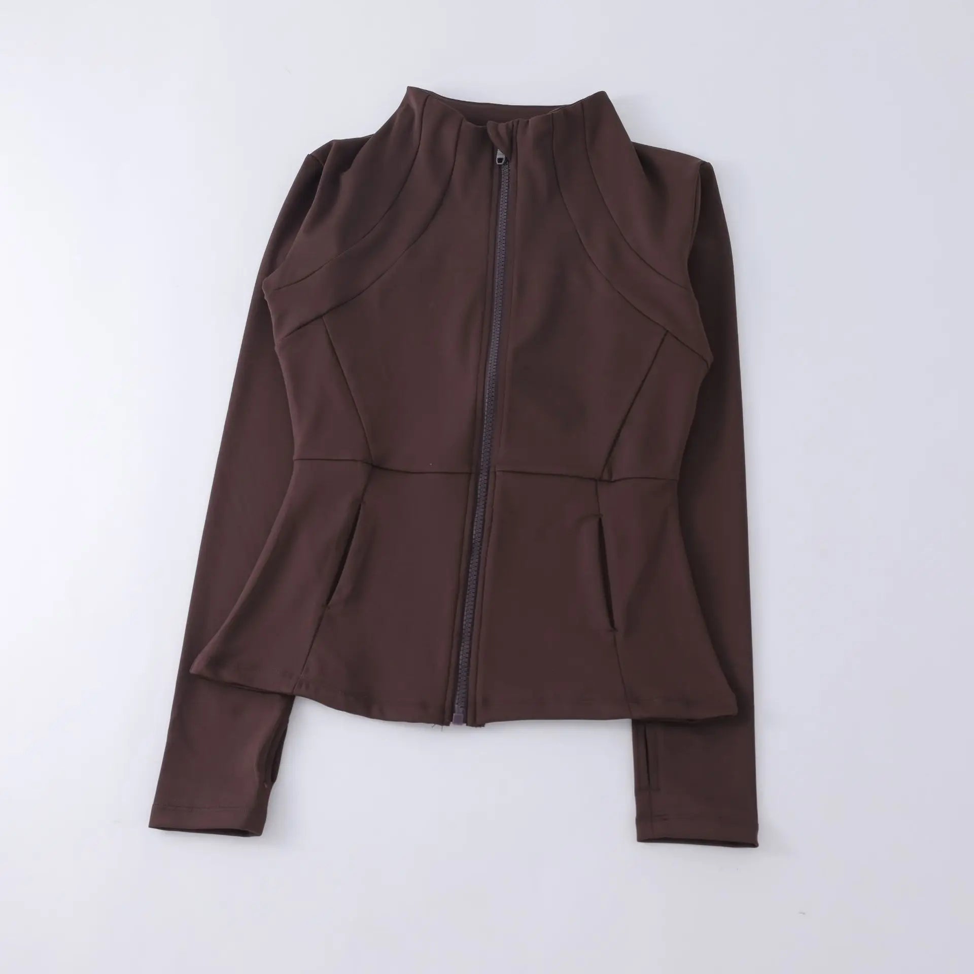 Women’s Slim Fit Contouring Jacket - Full Zip Athletic Top with Thumbholes