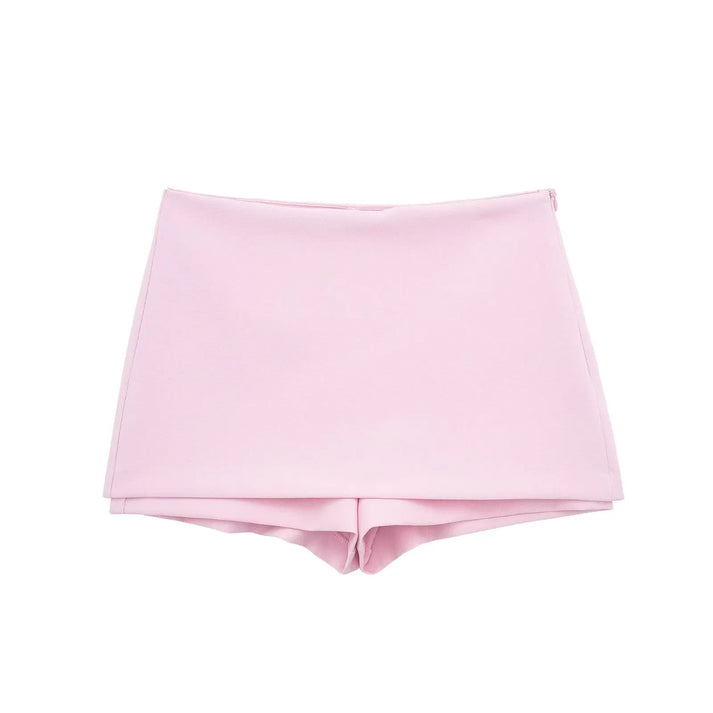 Lexie - V Neck Zip Front Top & Skort Set