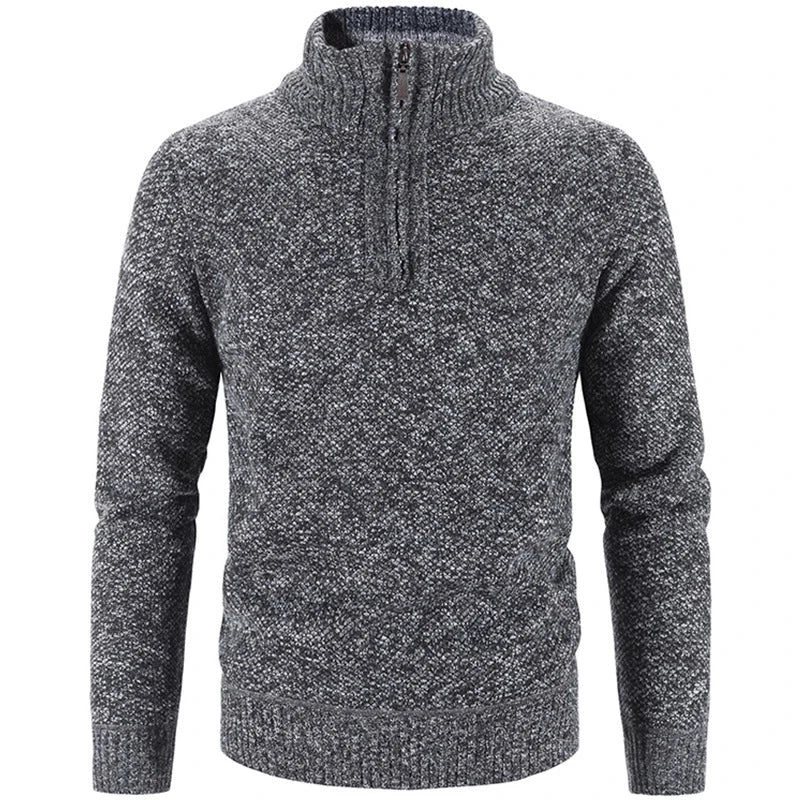 Men’s Half-Zip Sweater - Textured Knit Pullover