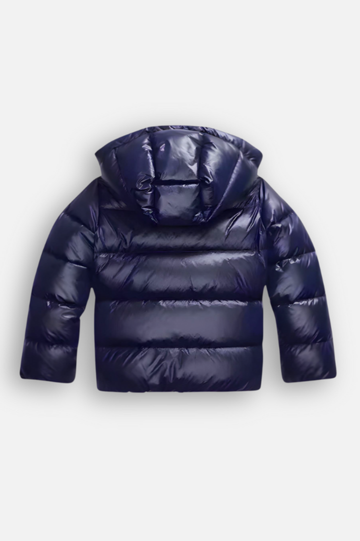 Women’s Gloss Puffer Jacket - Cropped Fit Adjustable Hood