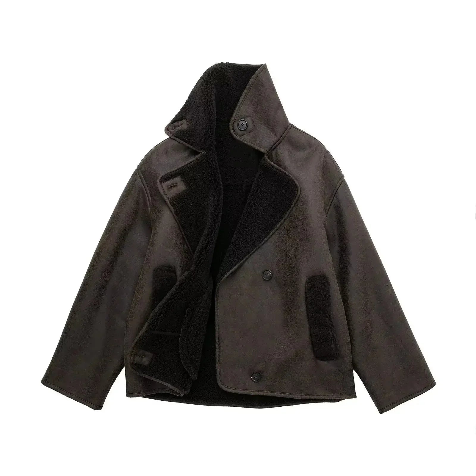 Women’s Vintage Oversized Shearling Jacket