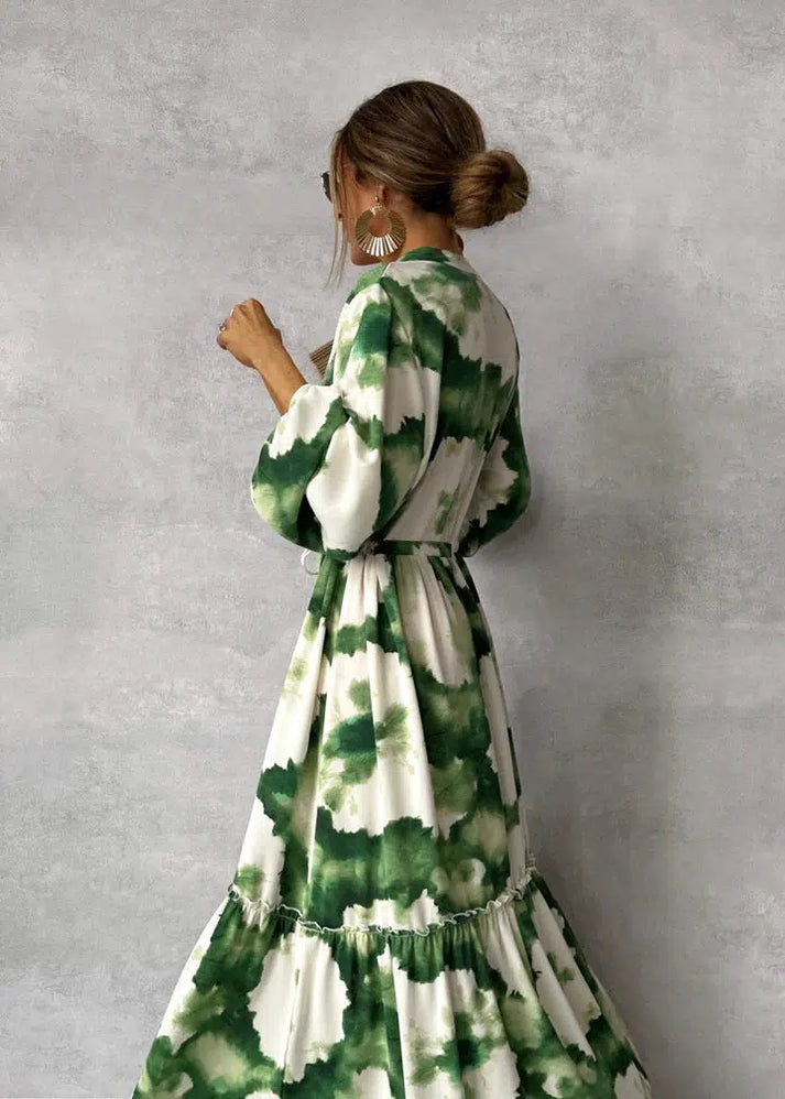 Yara - V-Neck Long-Sleeve Maxi Dress