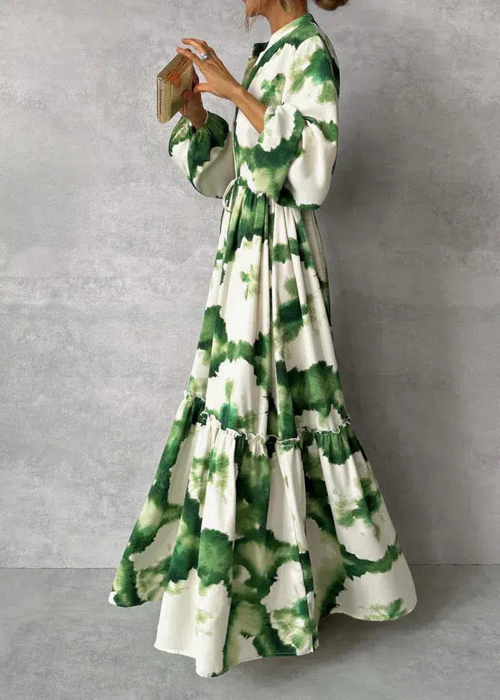 Yara - V-Neck Long-Sleeve Maxi Dress