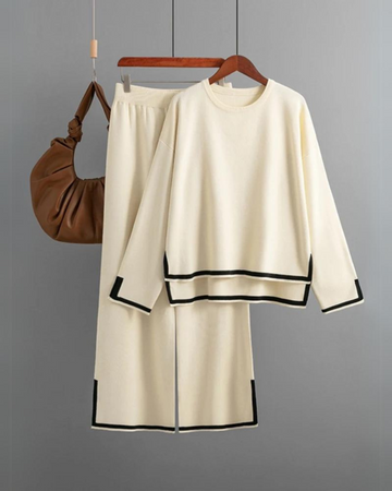 Chic Lounge Co-ord Set - Flowy Pants Relaxed Top