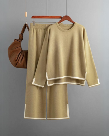 Chic Lounge Co-ord Set - Flowy Pants Relaxed Top