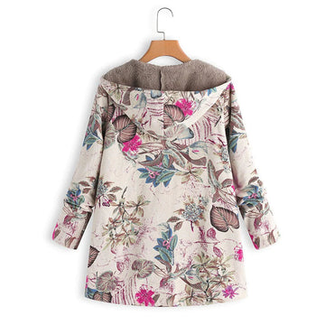 Women’s Elowen Floral Fleece-Lined Hooded Coat