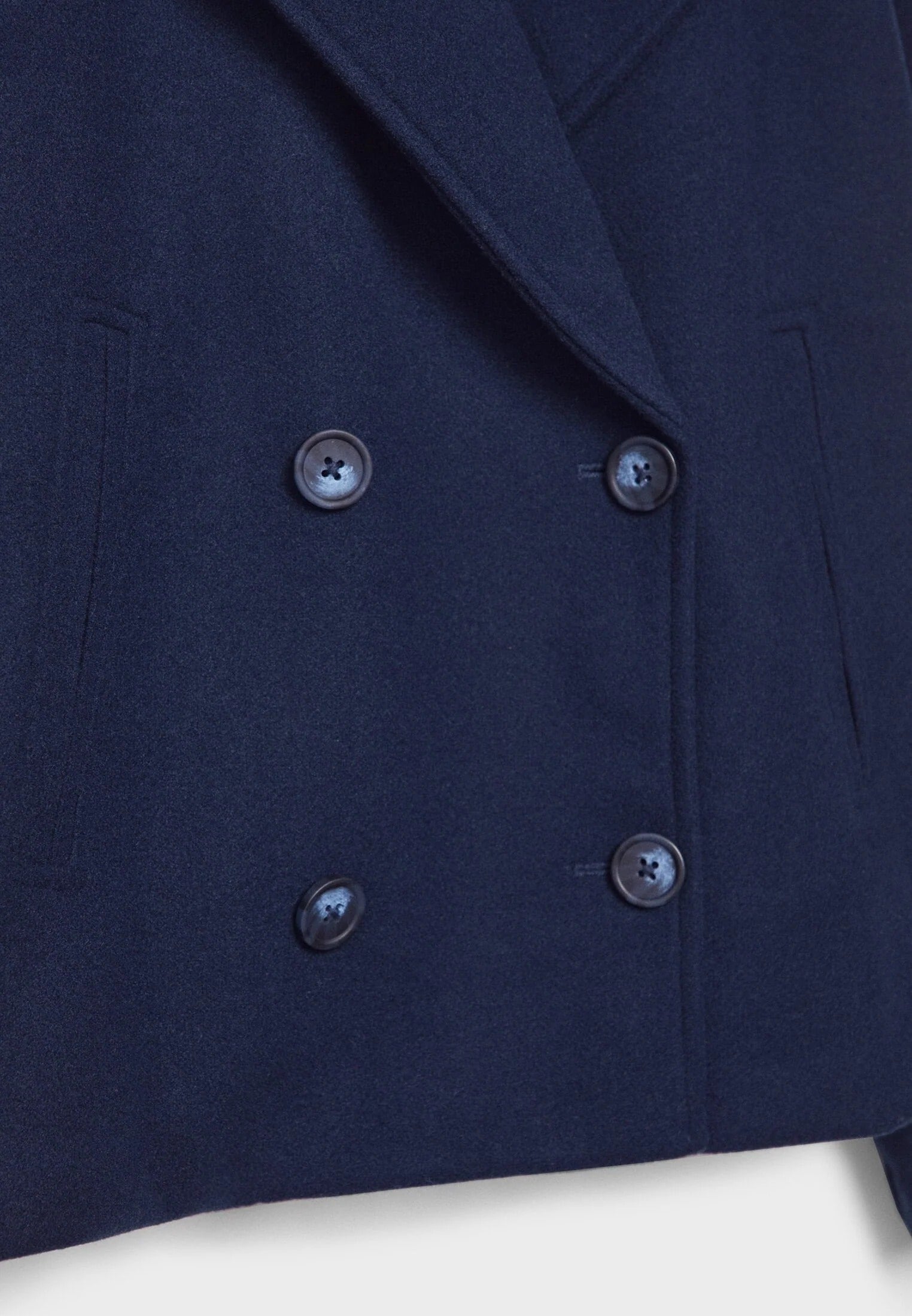 Women’s Cropped Double-Breasted Coat - Boxy Short Jacket