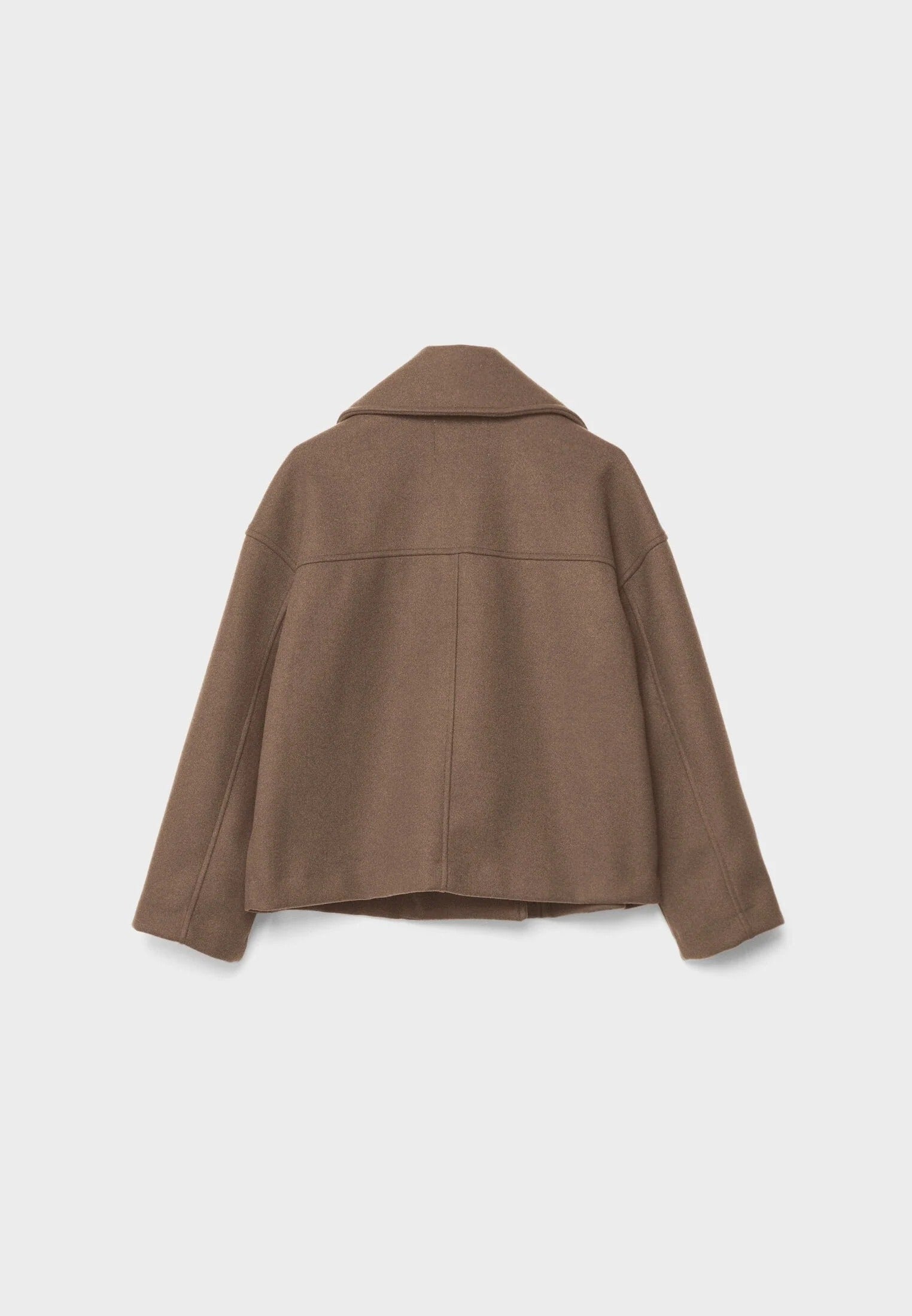 Women’s Cropped Double-Breasted Coat - Boxy Short Jacket