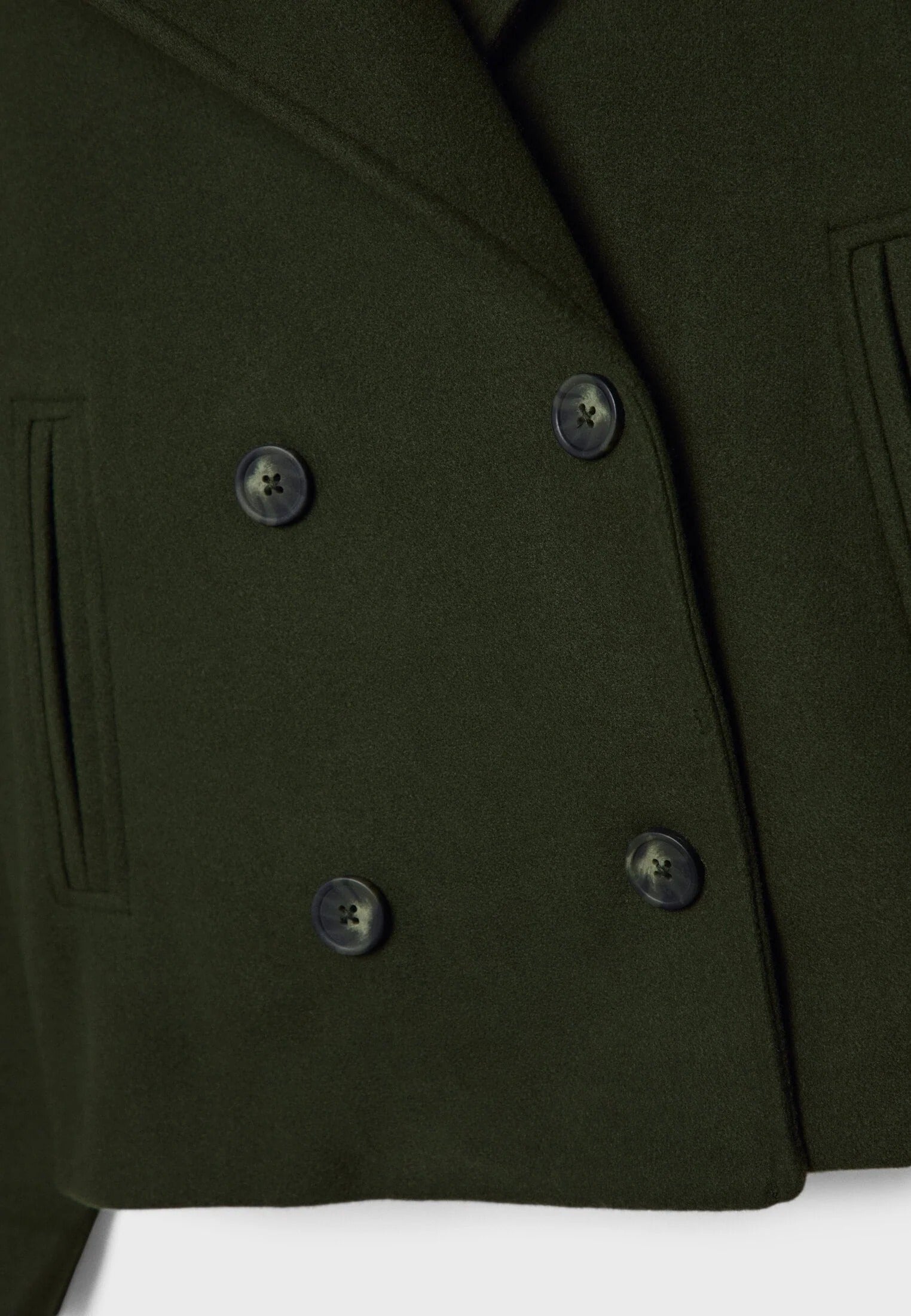 Women’s Cropped Double-Breasted Coat - Boxy Short Jacket