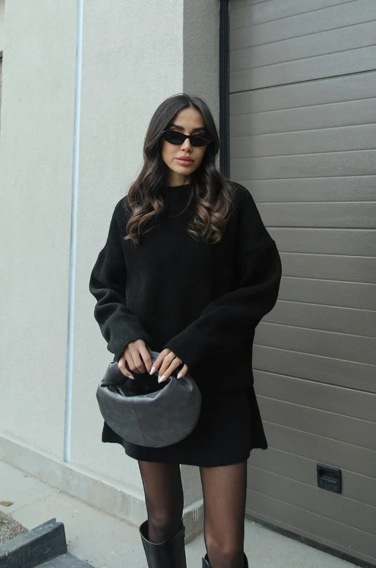 Women’s Knit Sweater Skirt Set - Two Piece Winter Co-Ord