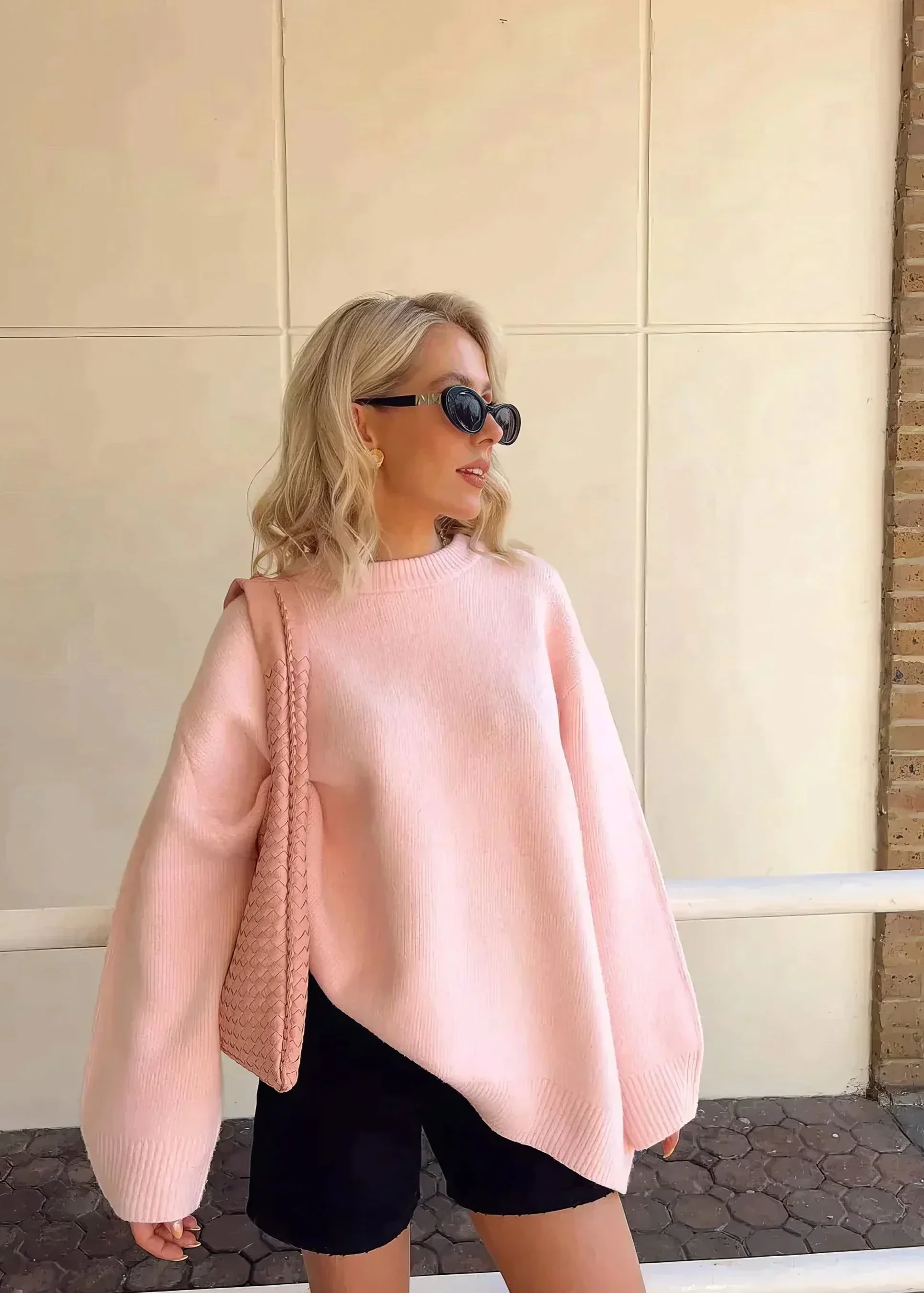 Women’s Oversized Knit Sweater – Relaxed Everyday Pullover