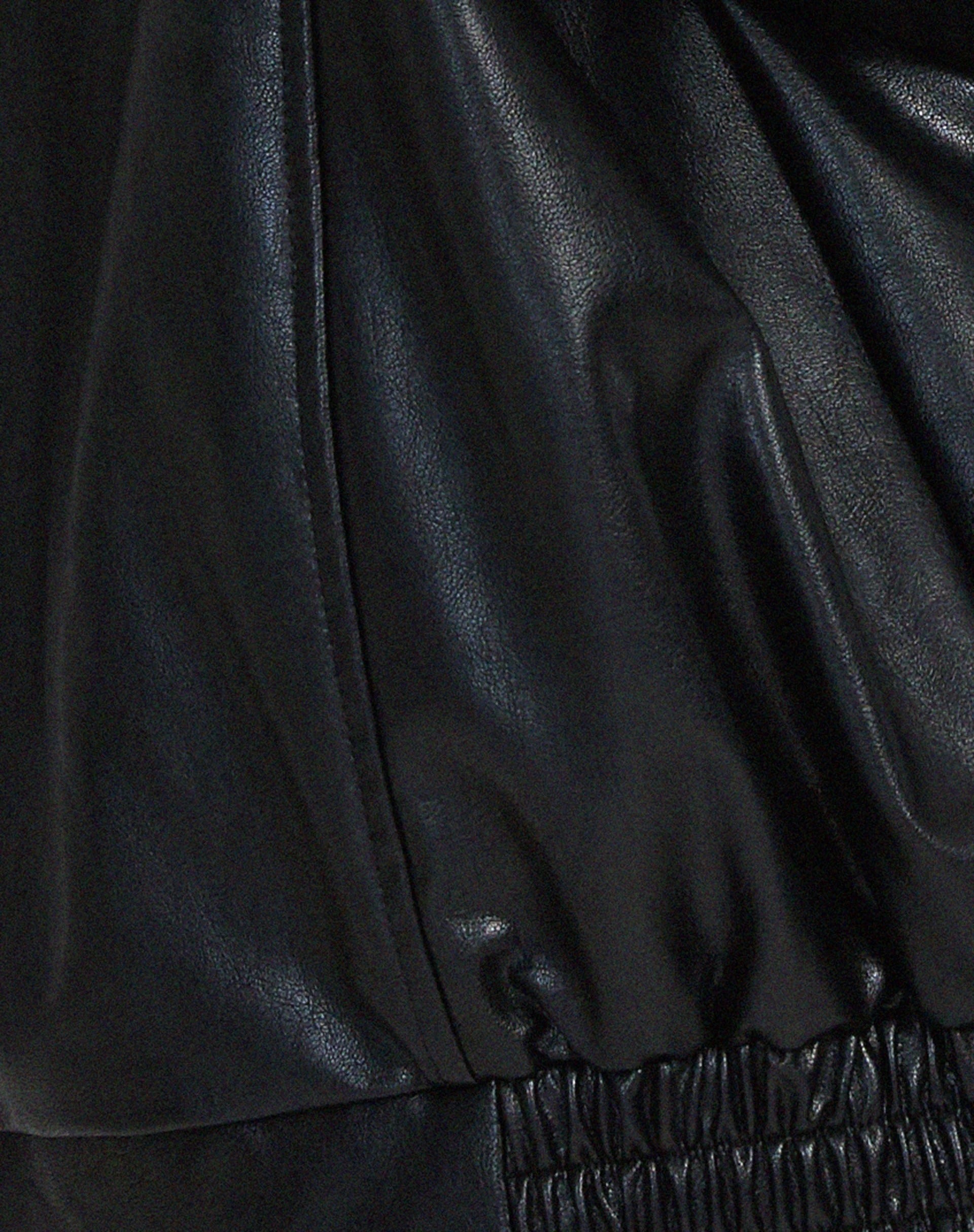 Women's PU Leather Bomber Jacket - Oversized Street Style Zip-Up