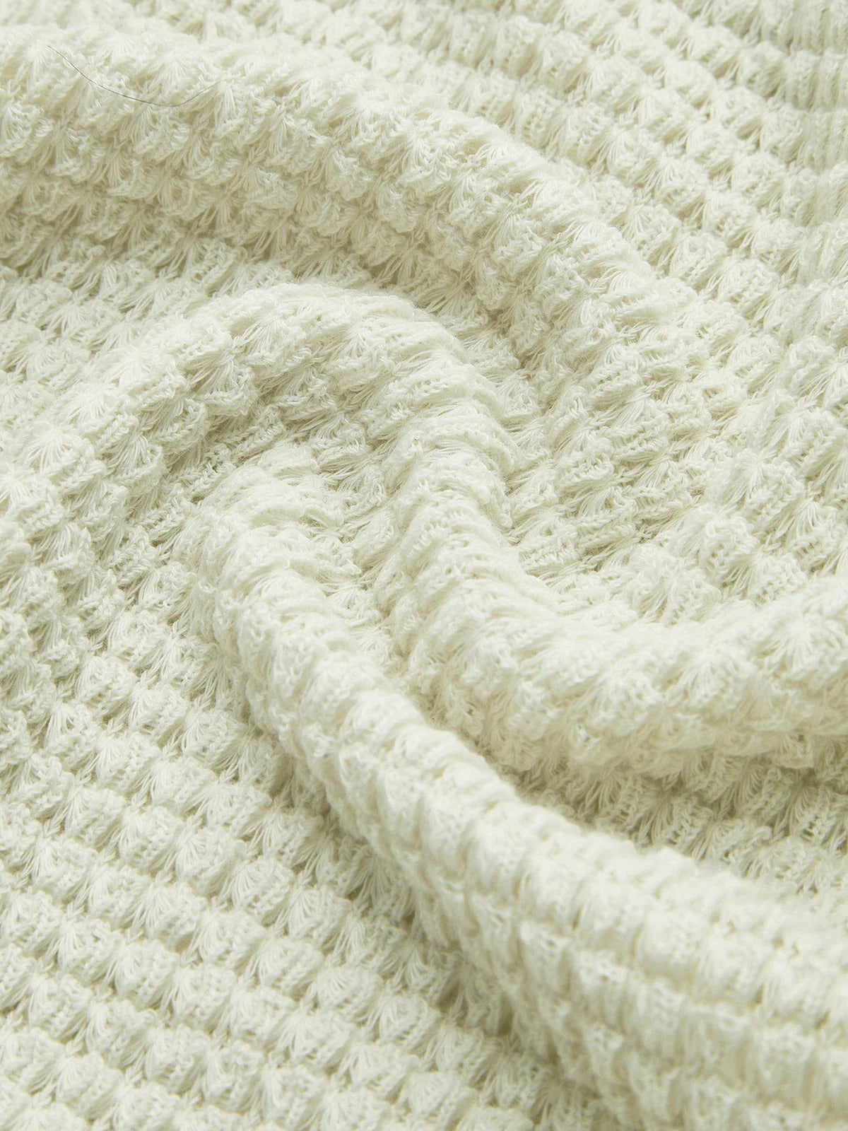 Women’s Textured Long Sleeve Fitted Top - Waffle Knit Stretch Pullover