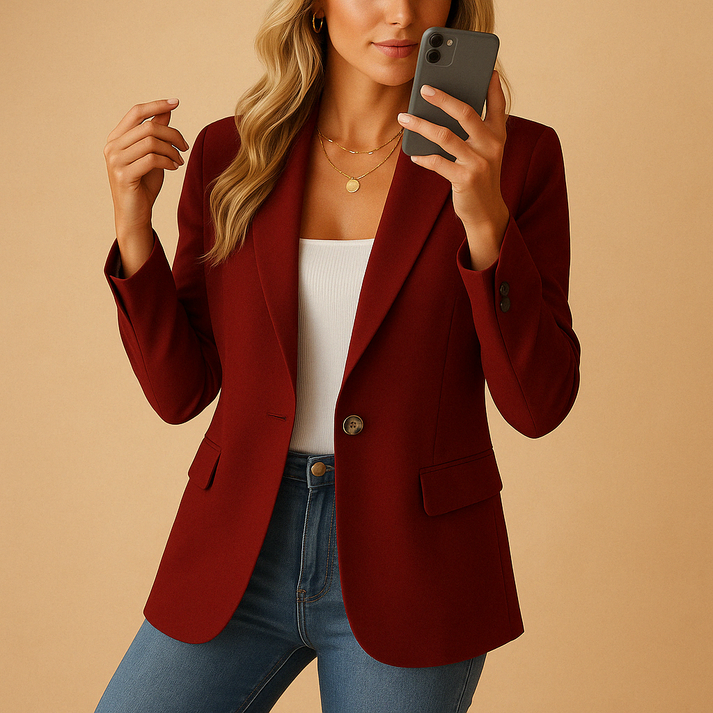 Women’s Tailored Blazer - Classic Single-Breasted Design