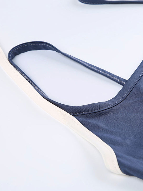 Women's Vintage Contrast-Trim Mock Two-Piece Camisole