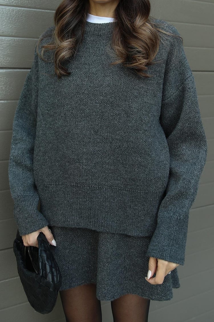 Women’s Sweater Skirt Co-ord - Two-Piece Knit Set