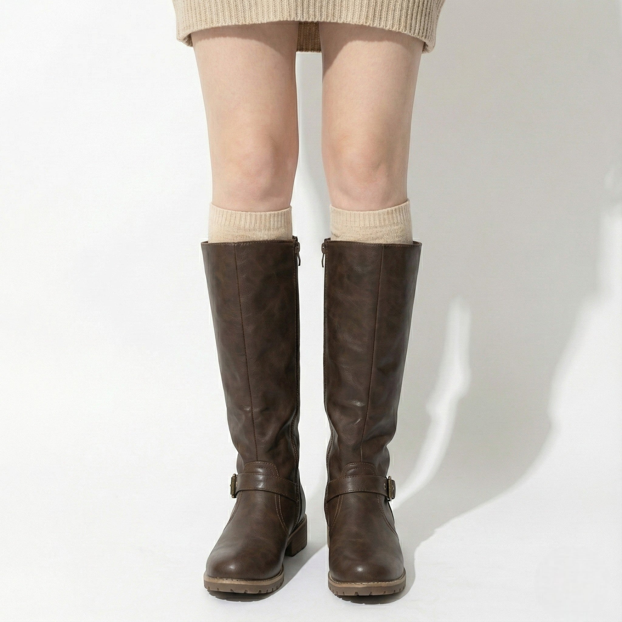 Aurela Women’s Supportive Leather Knee-High Boots