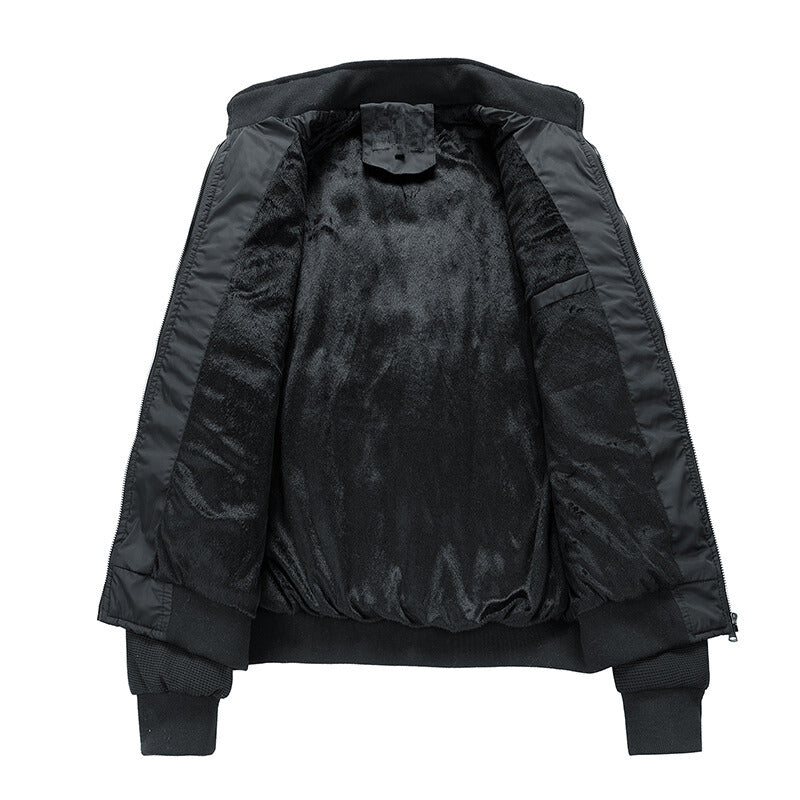 Men’s Quilted Zip Jacket - Grid Pattern Lightweight Outerwear