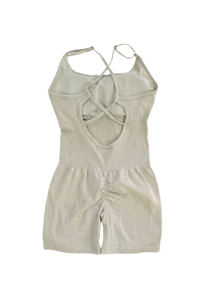 Women’s Scrunch Butt Unitard - Strappy Back Yoga Romper