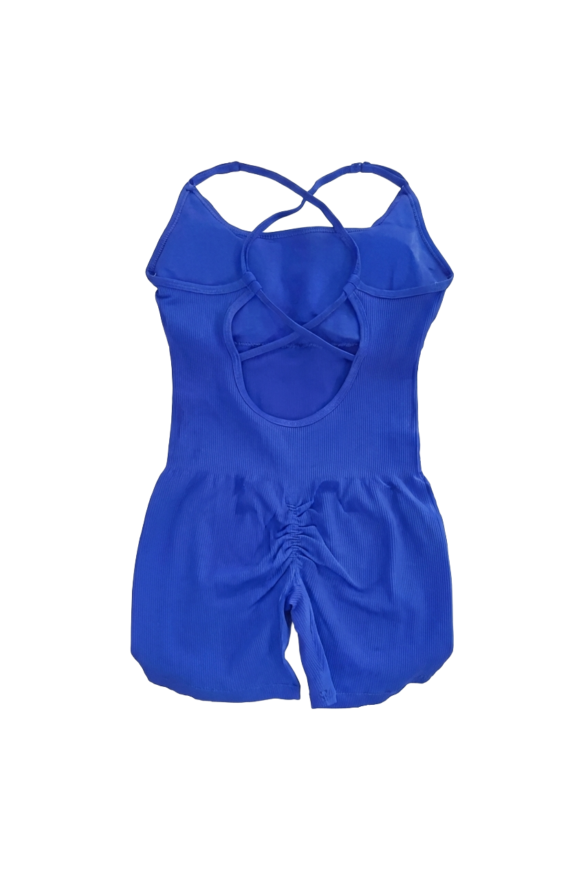 Women’s Scrunch Butt Unitard - Strappy Back Yoga Romper