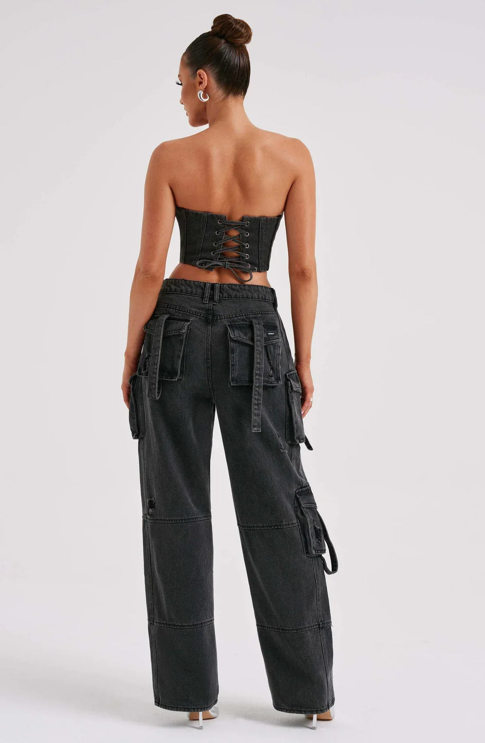 Brooklyn - Denim Corset & Cargo Pant Set