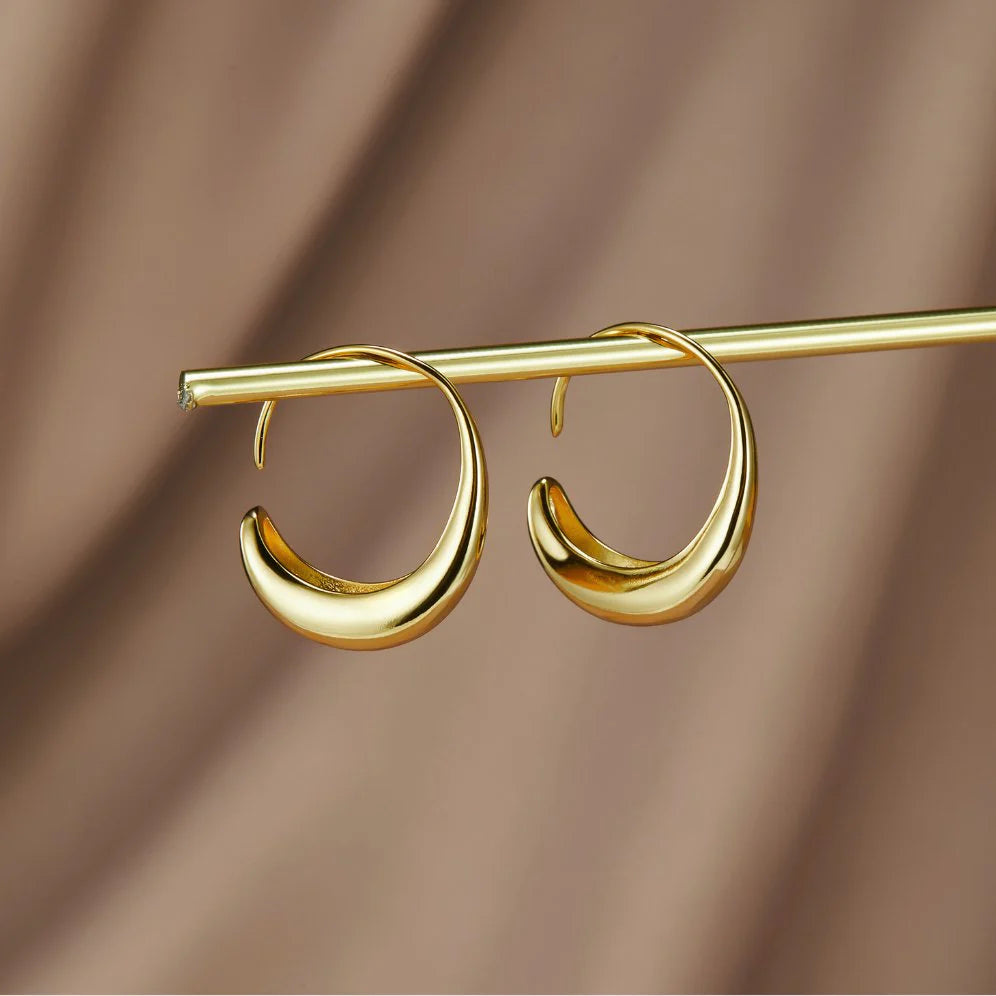 Layla - Drop Hoop Earrings