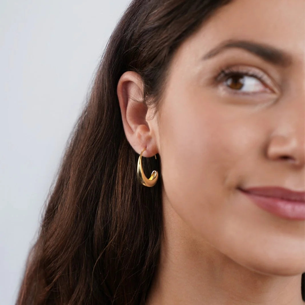 Layla - Drop Hoop Earrings