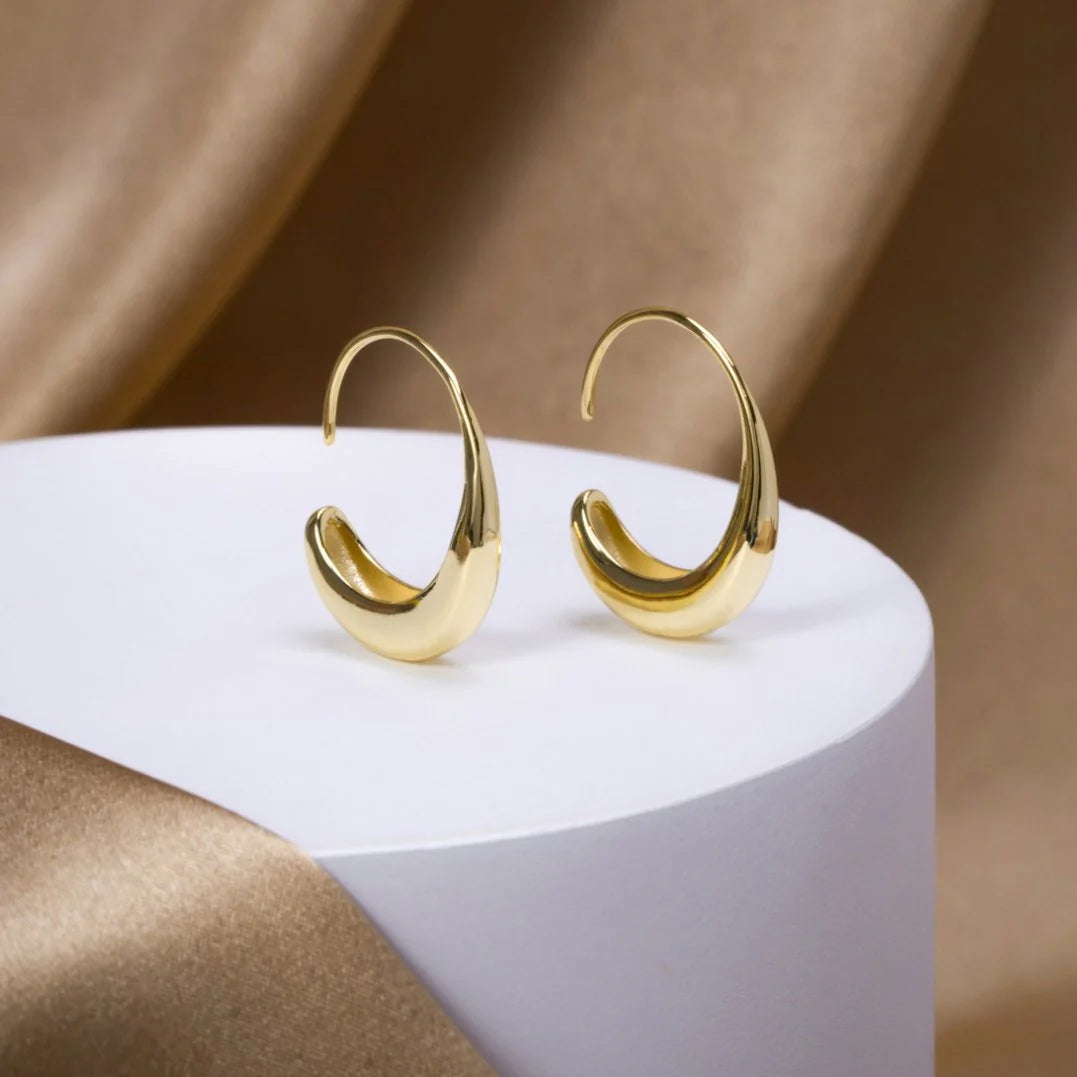 Layla - Drop Hoop Earrings