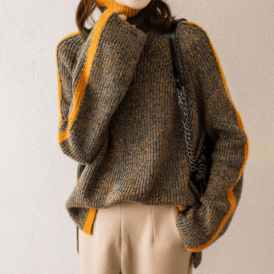 Women’s Oversized Sweater - Turtleneck Relaxed Fit Pullover