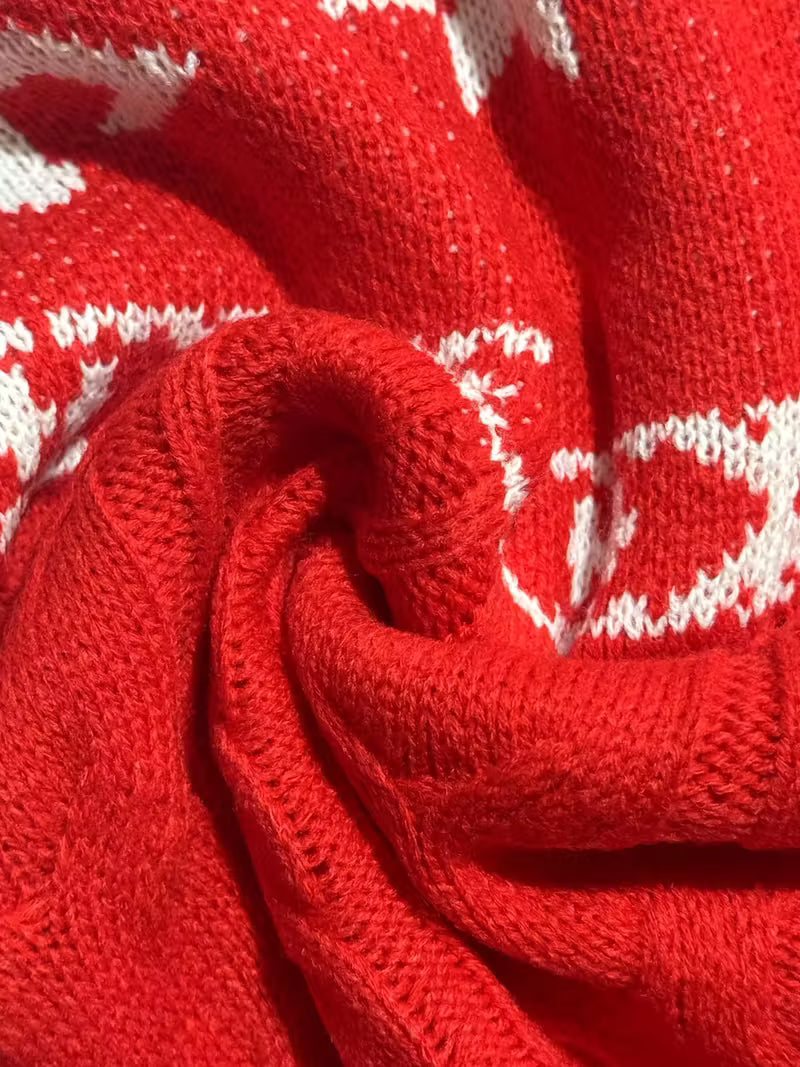 Men’s Reindeer Knit Christmas Sweater - Classic Festive Pullover